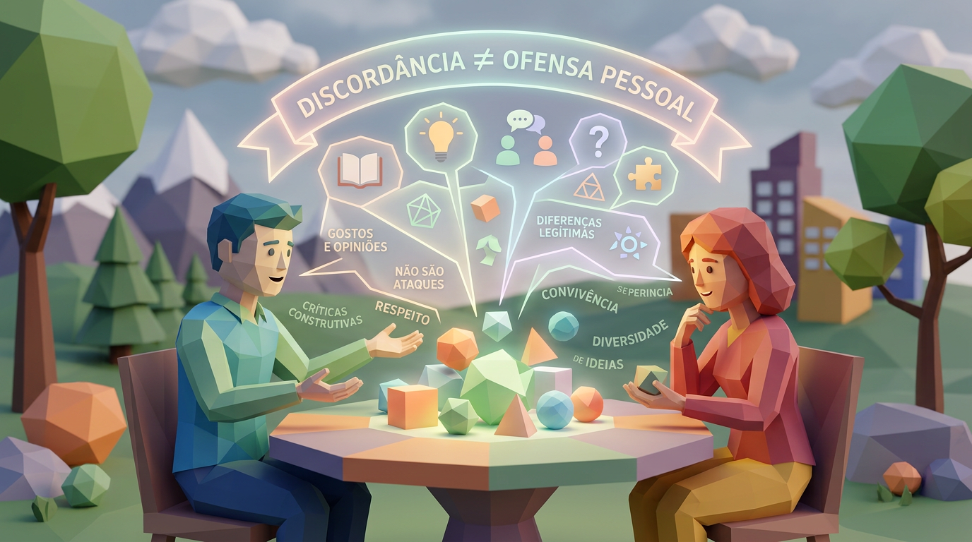 Por que tudo virou ofensa? Nem toda discordância é um ataque pessoal.
