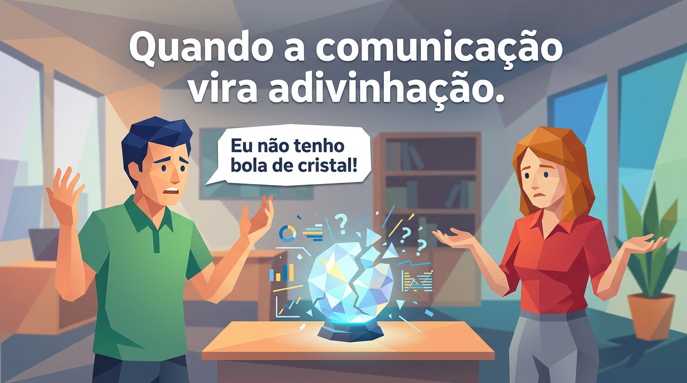 “Eu não tenho bola de cristal!” — Quando a comunicação vira adivinhação.