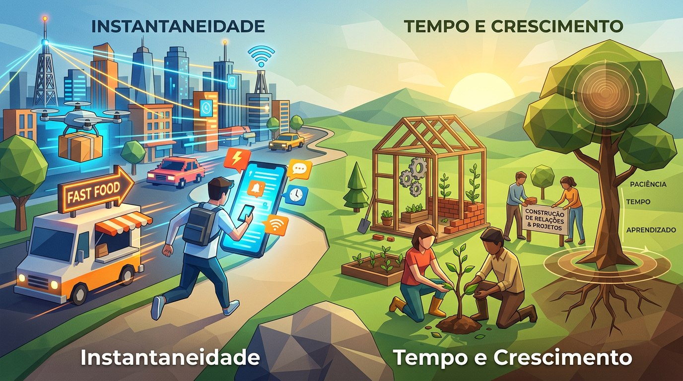 Nem tudo é instantâneo: algumas coisas ainda estão apenas começando.